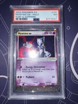 Pokemon Mewtwo EX TCG Ruby and Sapphire Card 101/109 Graded PSA 7 - Image 1