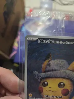 Pikachu With Grey Felt Hat Promo 085 Card Pokemon X Van Gogh Museum Sealed - Image 3
