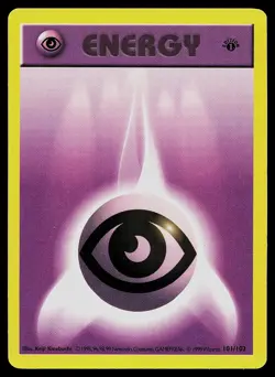 Pokemon Card - Psychic Energy Base Set Shadowless 101/102 1st Edition Common - Image 1