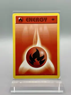 Fire Energy 1st Edition 98/102 Base Set MP - Pokemon TCG Card - Image 1