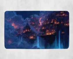 MTG Playmat | Futuristic City Themed Playmat | Unofficial MTG Playmat - Image 1