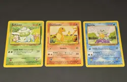 Pokemon Base Set Bulbasaur Squirtle Charmander Original Pokemon Cards - Image 3