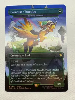 Paradise Chocobo Birds of Paradise (Borderless) MTG Final Fantasy Foil #0483 - Image 1