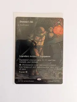 TMNT Donnie's Bo M 0017 Mythic Borderless Foil PZA Magic The Gathering - Image 1