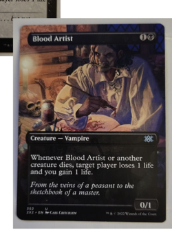 x1 Blood Artist MTG 2X2 NM Aristocrats Drain Black Staple Borderless Extended - Image 2