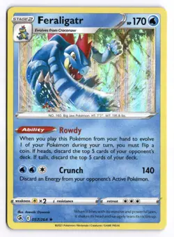 Feraligatr 057 Fusion Strike Holo Rare 264 Pokemon Holo - Image 1