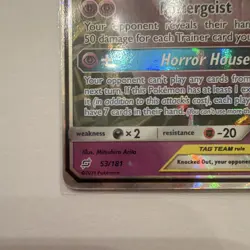 The Pokemon Company Gengar & Mimikyu GX 53/181 Team Up Ultra Rare Holo ENG - Image 5