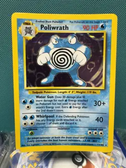 Poliwrath 13/102 Holo Base Set Unlimited MP Pokemon - Image 1