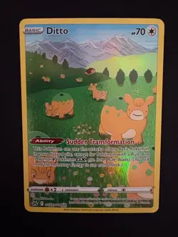 Ditto GG22/GG70 Holo Crown Zenith Galarian Gallery Pokemon NM - Image 1