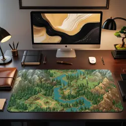 MTG Playmat | Retro Pixel Forest Themed Playmat | Unofficial MTG Playmat - Image 2
