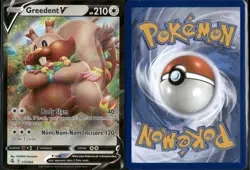 Pokemon TCG- Greedent V Ultra Rare 217/264 - Fusion Strike - Image 1