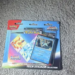 Pokemon TCG Scarlet & Violet Prismatic Evolutions Tech Sticker 3 Packs Promo - Image 1