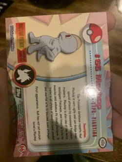 Pokemon Machop #66 Topps TV Animation Edition Black Foil Near Mint - Image 2