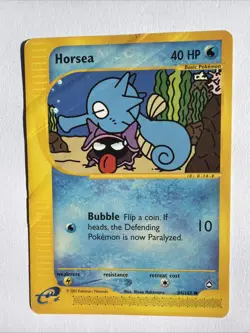 Horsea 84/147 Aquapolis Heavily Played. Vintage Pokemon - Image 1