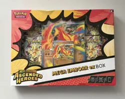 Pokemon TCG: ME Ascended Heroes Mega Emboar EX Factory Sealed Box - Image 1