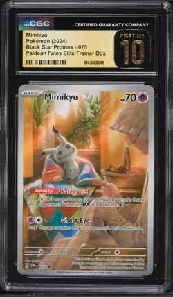 2024 Pokemon Paldean Fates ETB Mimikyu #075 CGC 10 PRISTINE - Image 1