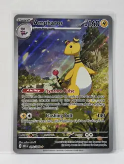 Pokemon 2026 Chaos Rising - Ampharos - 090/086 Illustration Rare NM Pack Fresh - Image 1