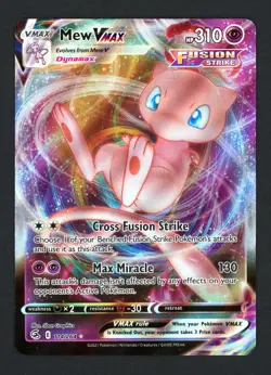 Mew VMAX 114/264 SWSH08: Fusion Strike Holofoil Ultra Rare Pokemon TCG - Image 1