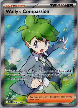 Wally's Compassion 176/132 Mega Evolution Pokemon TCG Holo Ultra Rare NM - Image 1