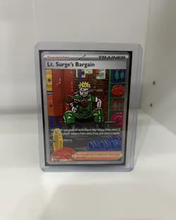 Pokemon TCG Lt. Surges Bargain SIR Trainer 185/132 Mega Evolutions Near Mint - Image 1