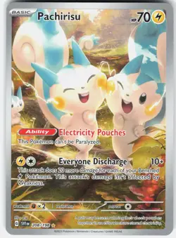 Pokemon Pachirisu 208/198 Illustration Rare Scarlet & Violet Pokemon Near Mint - Image 1