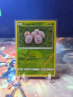 Pokemon TCG Exeggcute Sun & Moon Forbidden Light 1/131 Reverse Holo Common LP - Image 1