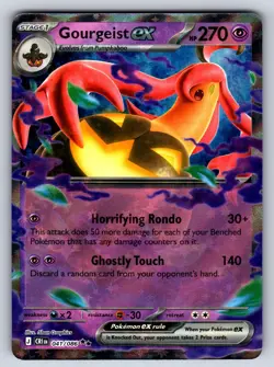 Gourgeist ex 041/086 Holo Double Rare ME04: Chaos Rising Pokemon TCG NM - Image 1