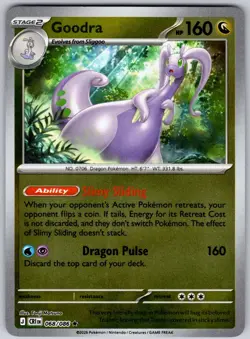Goodra 068/086 Rare ME04: Chaos Rising Pokemon Reverse Holo Near Mint - Image 1