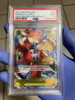 Monkey.D.Luffy (Pre-Release Tournament) (Winner) P-036 One Piece Promo Card Psa - Image 1