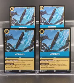 Disney Lorcana Microbots 167/204 Azurite Sea Uncommon - 4 Cards Set - Image 1