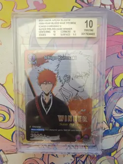 BGS Pristine 10 Super Pre Release Winner Ichigo Kurosaki Union Arena - Image 1