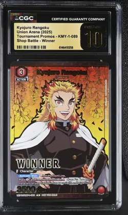 Union Arena GRADED Kyojuro Rengoku Tournament PRISTINE 10 CGC ENGLISH - Image 1