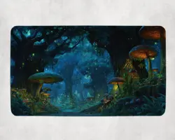 MTG Playmat | Mushroom Forest Themed Playmat | Unofficial MTG Playmat - Image 1