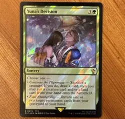 Yuna's Decision, R 0074, NM Surge Foil, MTG Final Fantasy X, Commander FIC FFX - Image 1