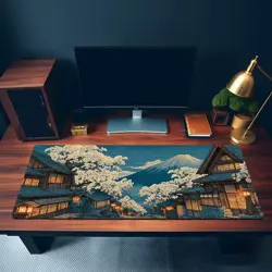 MTG Playmat | Snowy Japanese Village Themed Playmat | Unofficial MTG Playmat - Image 3