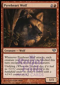 Pyreheart Wolf 1x FOIL DKA MTG Dark Ascension Uncommon MINT red - Image 1