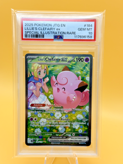 2025 POKEMON JTG EN-JOURNEY TOGETHER #184 LILLIE'S CLEFAIRY EX PSA 10 - Image 1