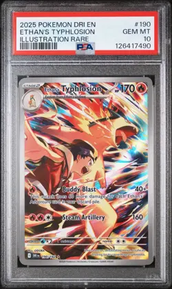 Pokemon TCG Destined Rivals Ethan's Typhlosion Card 190/182 PSA 10 Gem MT - Image 1