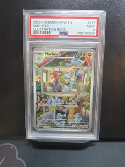2023 Pokemon S&V 151 Machoke Illustration Rare PSA 9 Mint #177/165 - Image 1