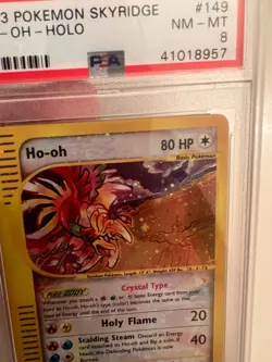 2003 Pokemon Crystal Ho-oh 149/144 Skyridge Holo PSA 8 GRADED Near Mint / Mint - Image 5