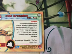 1999 Topps Pokemon TV Animation Edition ARCANINE #59 Non-holo - Image 5