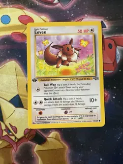 Eevee 51/64 - 1st Edition - WOTC - Pokemon TCG - Jungle Set - Vintage LP - Image 1