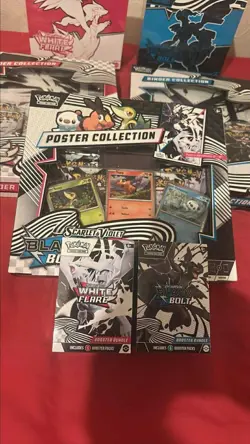 Pokemon TCG Black Bolt & White Flare Bundle - ETBs, Binders, Poster, Bundles - Image 2