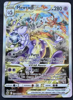Mewtwo VSTAR GG44/GG70 Pokemon Crown Zenith: Galarian Gallery Holo Ultra Rare - Image 1