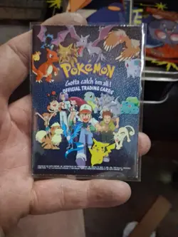 1999 Topps Pokemon TV Checklist Foil Black Logo mint - Image 1
