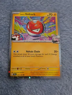 Iono's Voltorb 047/159 Cosmos Holo Pokemon Play! Prize Pack Play Stamp Series 7 - Image 1
