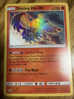 Pokemon TCG Shining Ho-Oh SM Black Star Promo Card SM70 Holo - Image 1