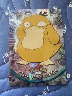 Psyduck #54 - Topps Pokemon 1999 TV HOLO Foil Black Label Card - Image 1