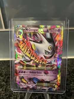 Pokemon TCG M Gengar EX XY166 Shiny Holo Black Star Promo Card - Image 1