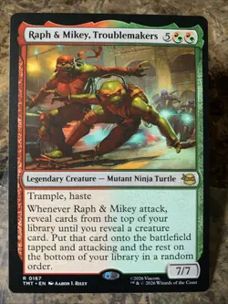 MTG TCG TMNT Raph & Mikey, Troublemakers 0167 Regular Rare - Image 1